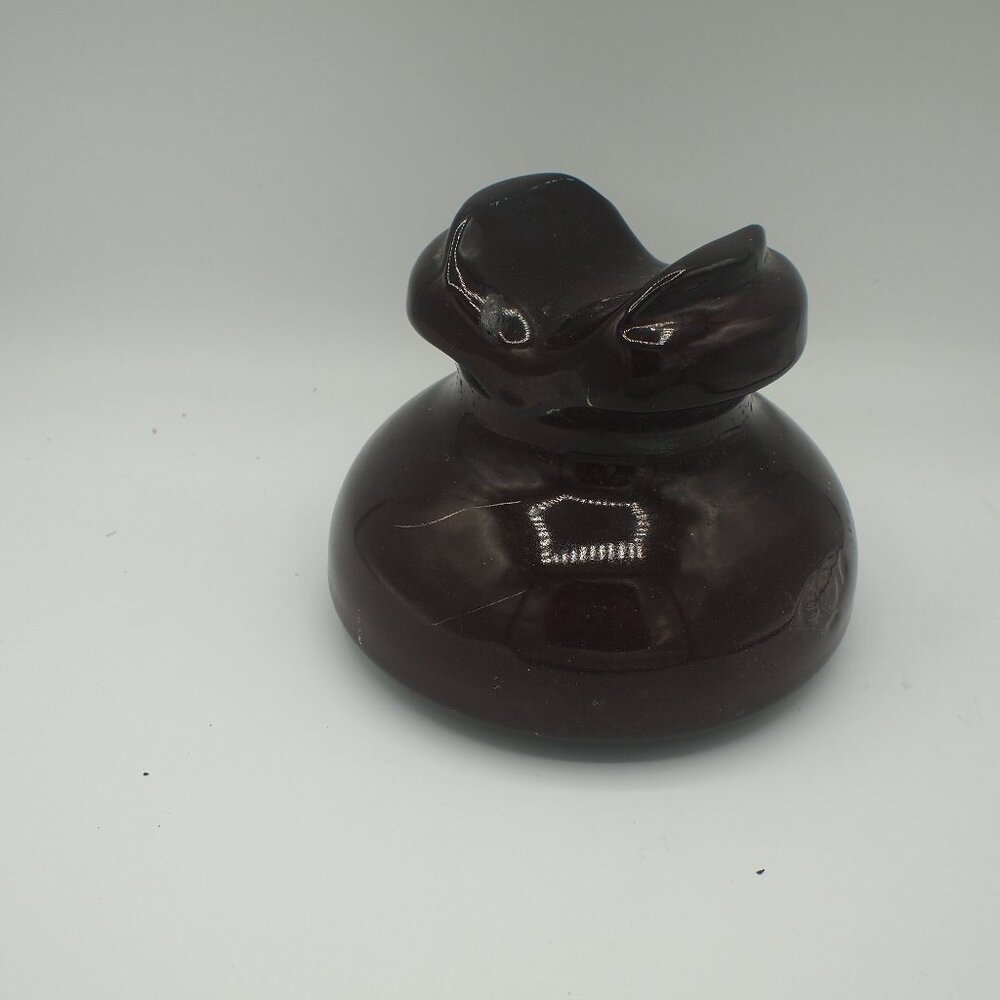 Vintage WL Porcelain Large Round 5” Brown Insulator